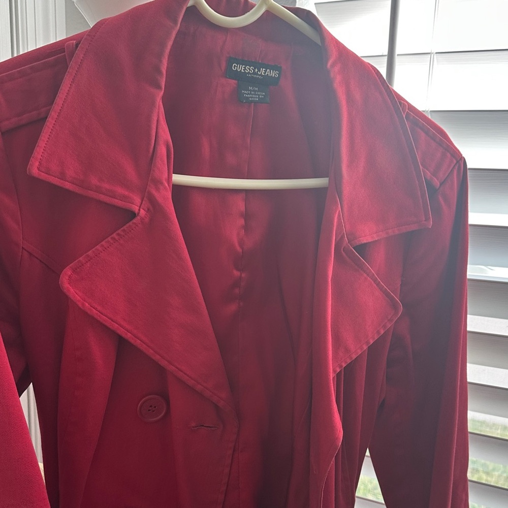 Guess Women's Bold Red Trench Coat